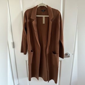 NWT Jcrew Jacket/Sweater in a beautiful chocolate brown color. Size XS!